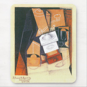 Kaffeemühle von Juan Gris, Vintage-Cubismus-Kunst Mousepad