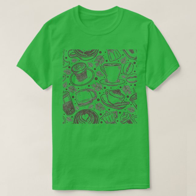 Kaffeemuster 2 T-Shirt (Design vorne)