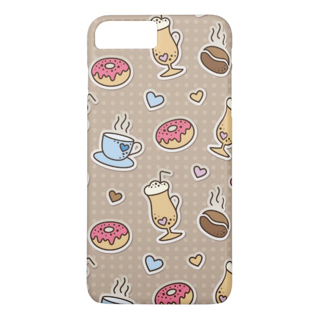 Kaffeemuster Case-Mate iPhone Hülle (Rückseite)