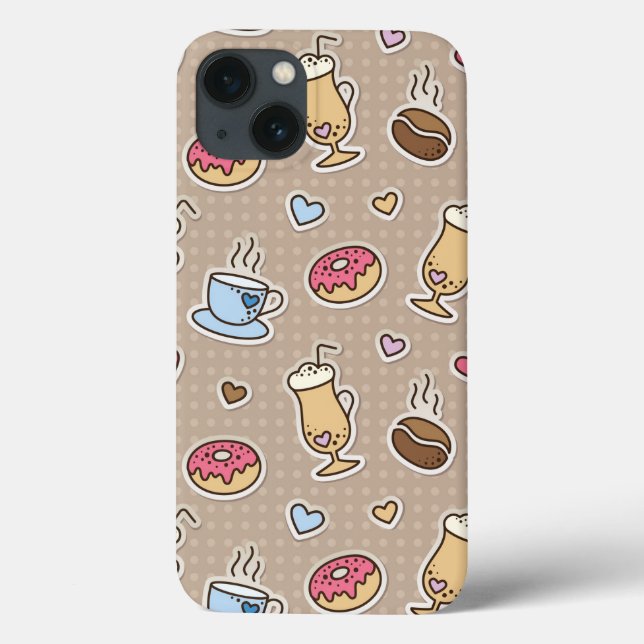 Kaffeemuster Case-Mate iPhone Hülle (Rückseite)