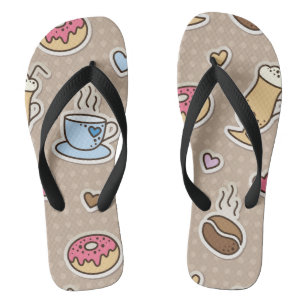 Kaffeemuster Flip Flops
