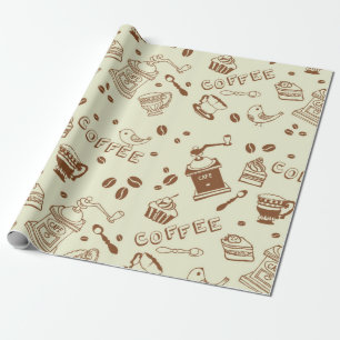 Kaffeemuster Geschenkpapier