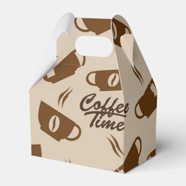 Kaffeemuster Geschenkschachtel (Vorderseite)