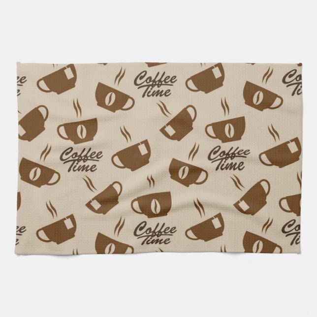 Kaffeemuster Geschirrtuch (Horizontal)