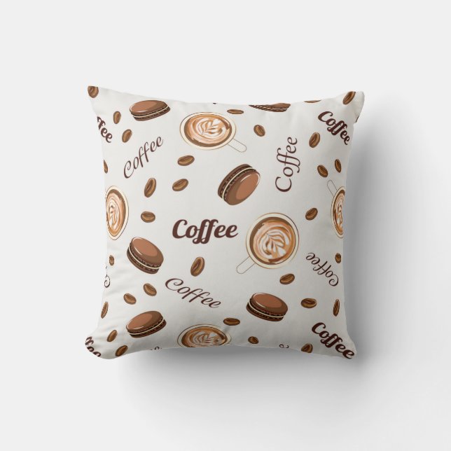 Kaffeemuster Kissen (Vorderseite)