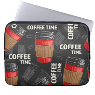 Kaffeemuster Laptopschutzhülle
