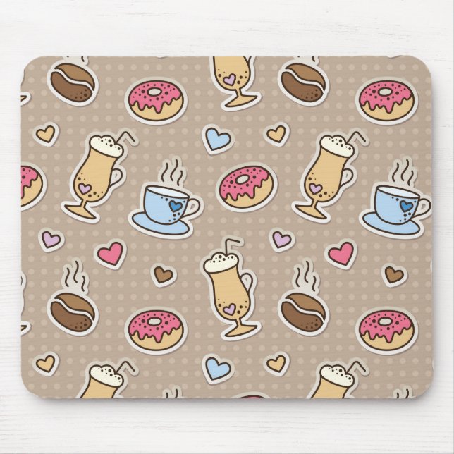 Kaffeemuster Mousepad (Vorne)