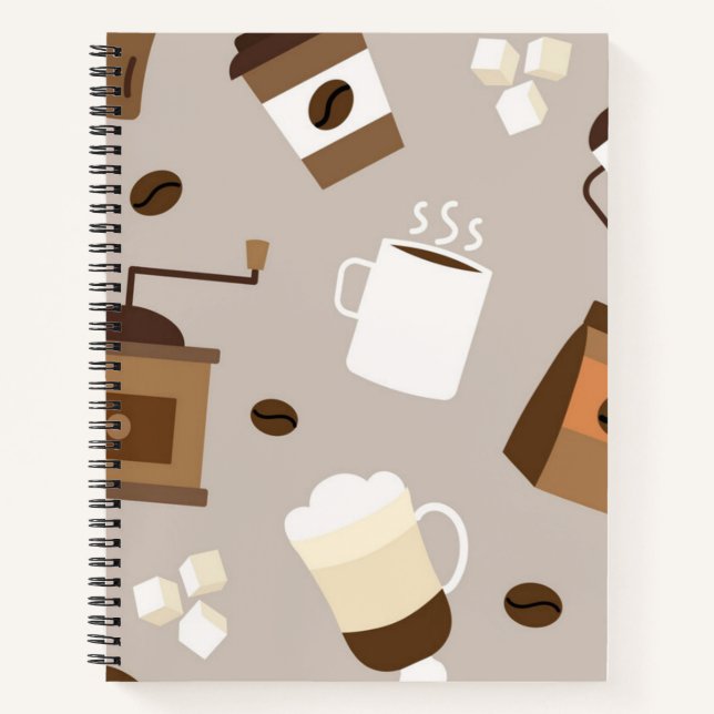 Kaffeemuster Notizbuch (Vorderseite)