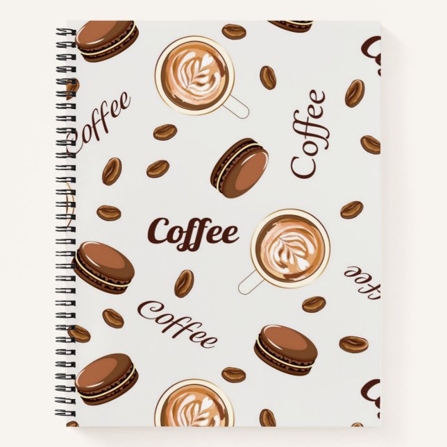 Kaffeemuster Notizbuch (Vorderseite)