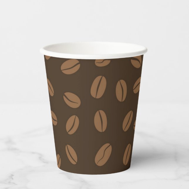 Kaffeemuster Pappbecher (Vorderseite)