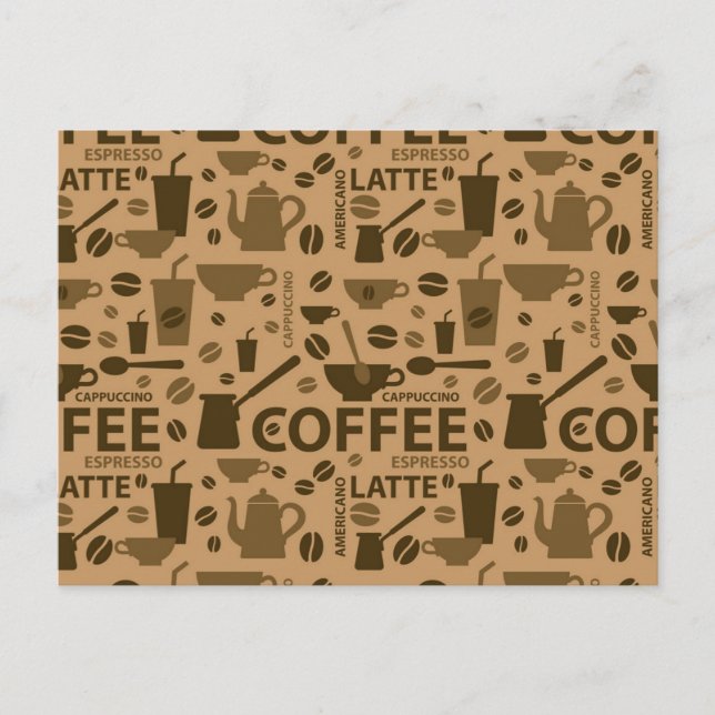 Kaffeemuster Postkarte (Vorderseite)