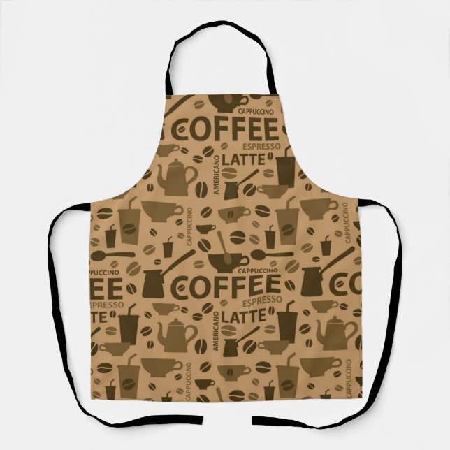 Kaffeemuster Schürze (Vorderseite)
