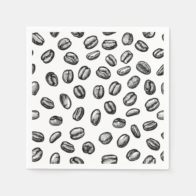 Kaffeemuster Serviette (Vorderseite)