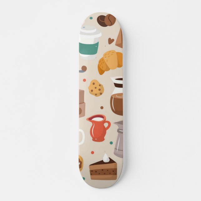 Kaffeemuster Skateboard (Vorne)