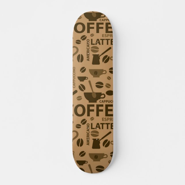 Kaffeemuster Skateboard (Vorne)