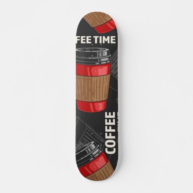 Kaffeemuster Skateboard (Vorne)