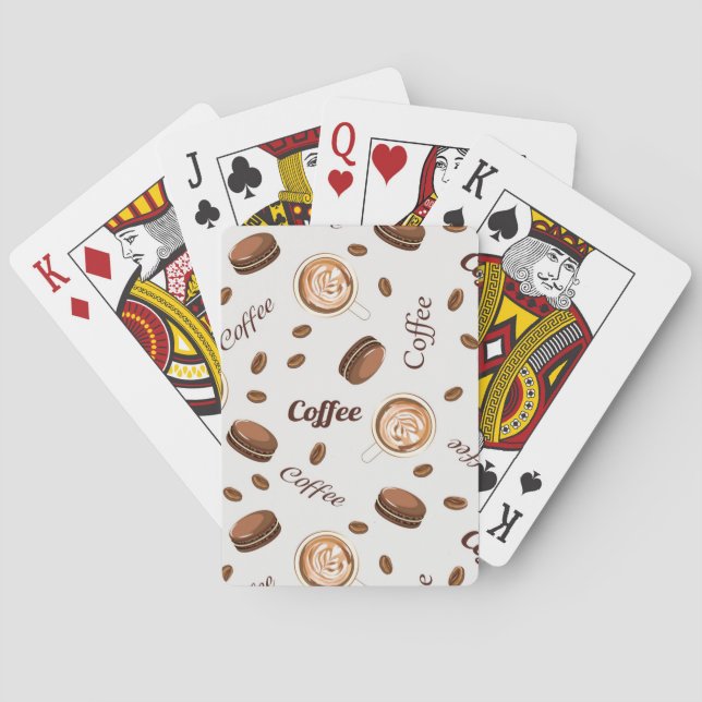 Kaffeemuster Spielkarten (Rückseite)