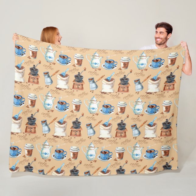 Kaffeepapier Fleecedecke (Beispiel)