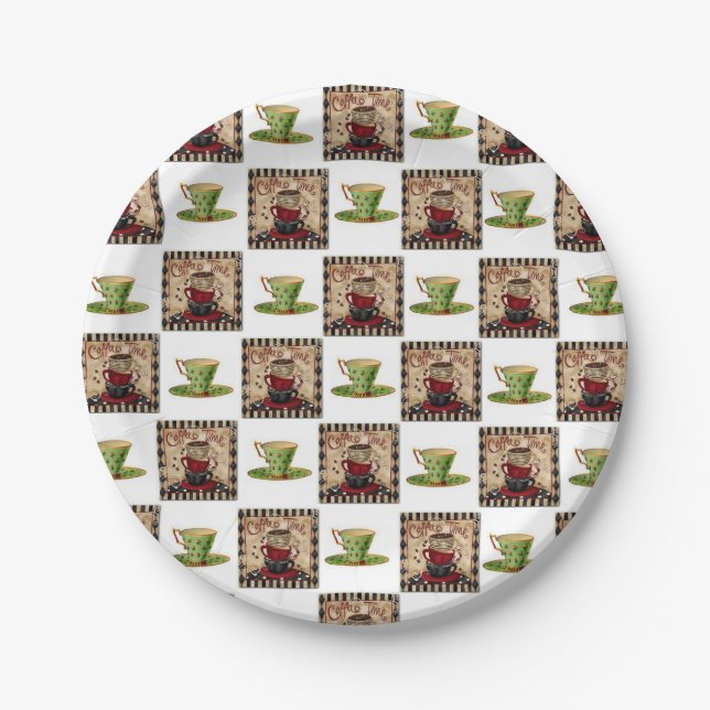 Kaffeepapier Pappteller (Vorderseite)