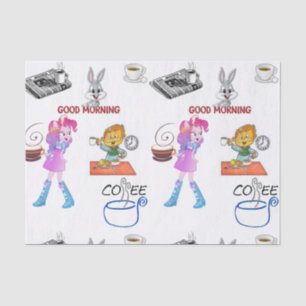 Kaffeepapierfrühstück aus dekorativem Gewebe Seidenpapier