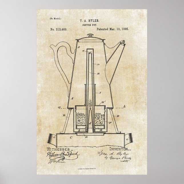 Kaffeepapierposter 1885 poster (Vorne)