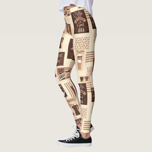 Kaffeepattern Leggings (Links)