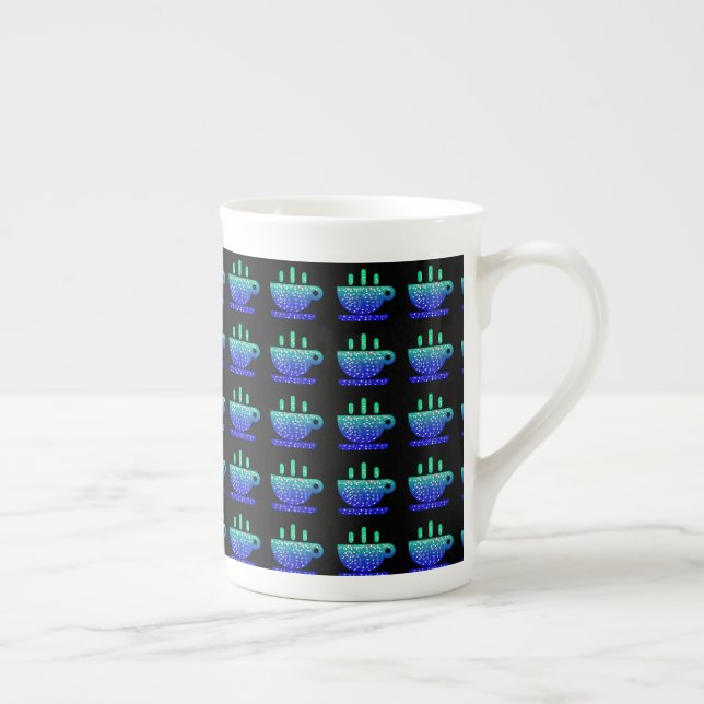Kaffeepause Blau Prozellantasse (Rechts)