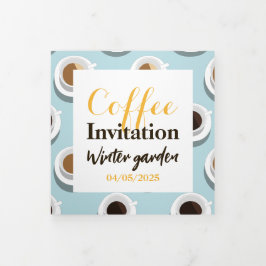 Kaffeepause Dreifach-gefaltete Programmkarte