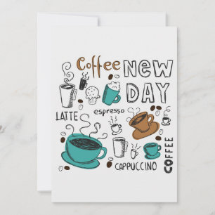 Kaffeepause für den neuen Tag Einladung