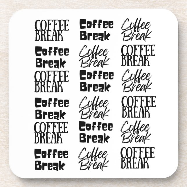 Kaffeepause Getränkeuntersetzer (Vorderseite)