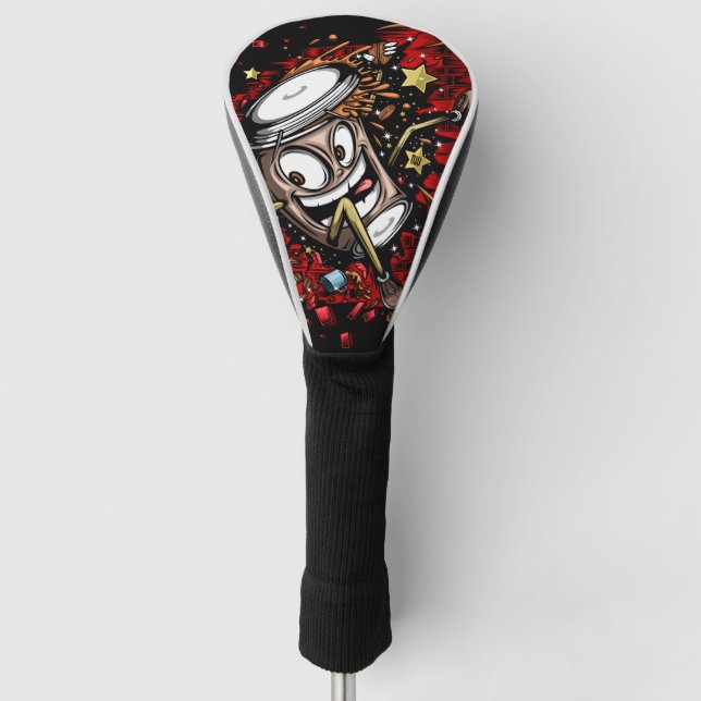 Kaffeepause Golf Headcover (Vorderseite)