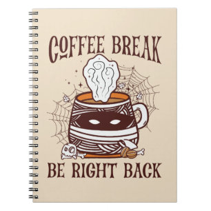 Kaffeepause - Halloween-Thema Notizblock