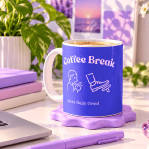 Kaffeepause/Hustenbremse - Personalisiert Lustig Kaffeetasse