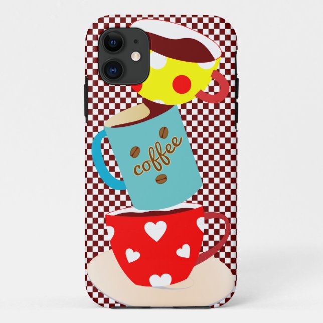 Kaffeepause-Karos Case-Mate iPhone Hülle (Rückseite)