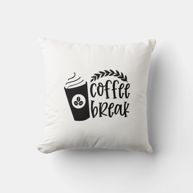 Kaffeepause Kissen (Vorderseite)