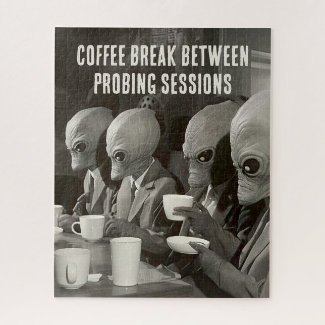 Kaffeepause Pause von Alien Entführungen Puzzle (Vertikal)