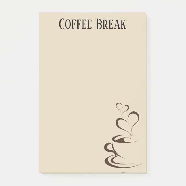 Kaffeepause Post-It Notizen (Vorderseite)