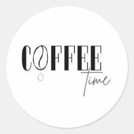 Kaffeepause Runder Aufkleber