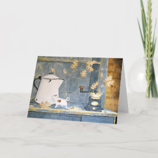 Kaffeepause-Stillleben-Raum-Gruß-Karte Karte