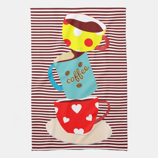 Kaffeepause-Streifen Handtuch (Vertikal)
