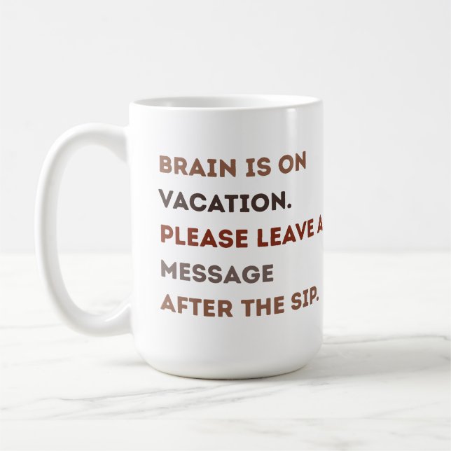 Kaffeepause Tasse für "Tired Mornings-Mental Healt (Links)