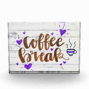 Kaffeepause Typografie Fotoblock