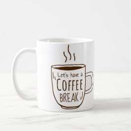 Kaffeepause Wort doodle Abbildung Kaffeetasse