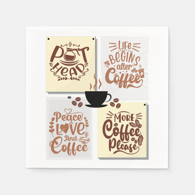 Kaffeeplakate Serviette (Vorderseite)