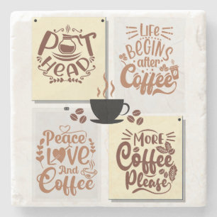Kaffeeplakate Steinuntersetzer