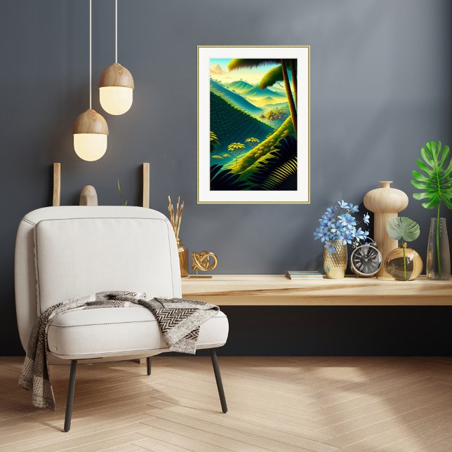 Kaffeeplantage - Leinwand Art Print Poster (Von Creator hochgeladen)