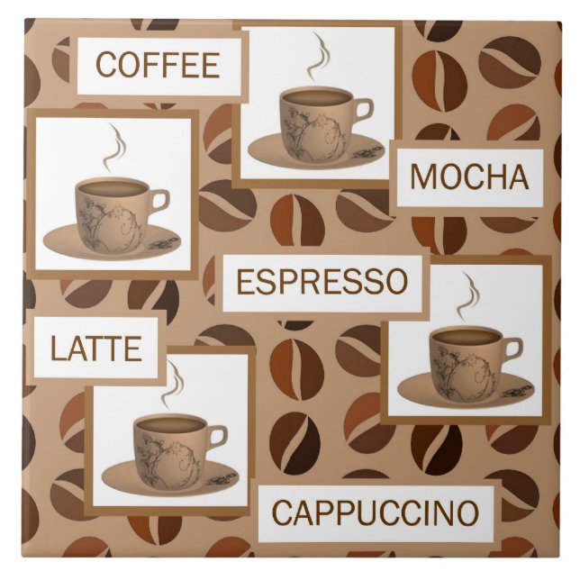 Kaffeeplatte Fliese (Vorderseite)