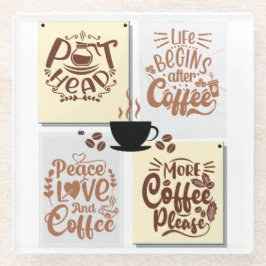 Kaffeeposter Glasuntersetzer