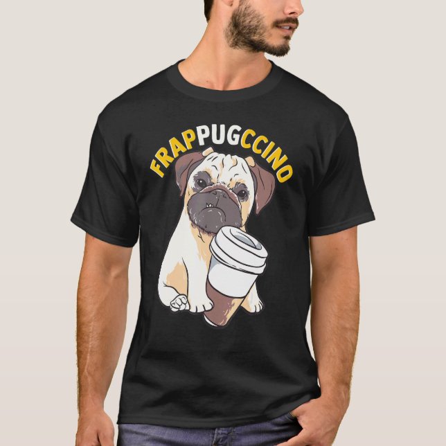 Kaffeepug Frappugccino Pug Meme T-Shirt (Vorderseite)