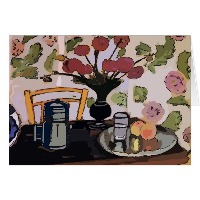 Kaffeepuppe auf dem Tisch, Matisse-Stil (Vorderseite (Horizontal))
